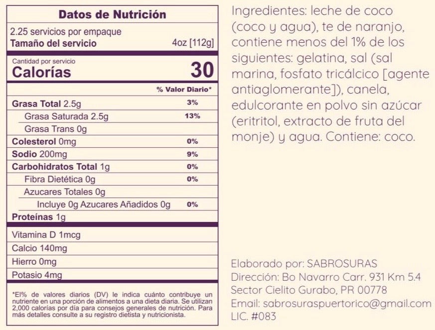 Tembleque (Producto de Temporada/Sólo Pick-Up)